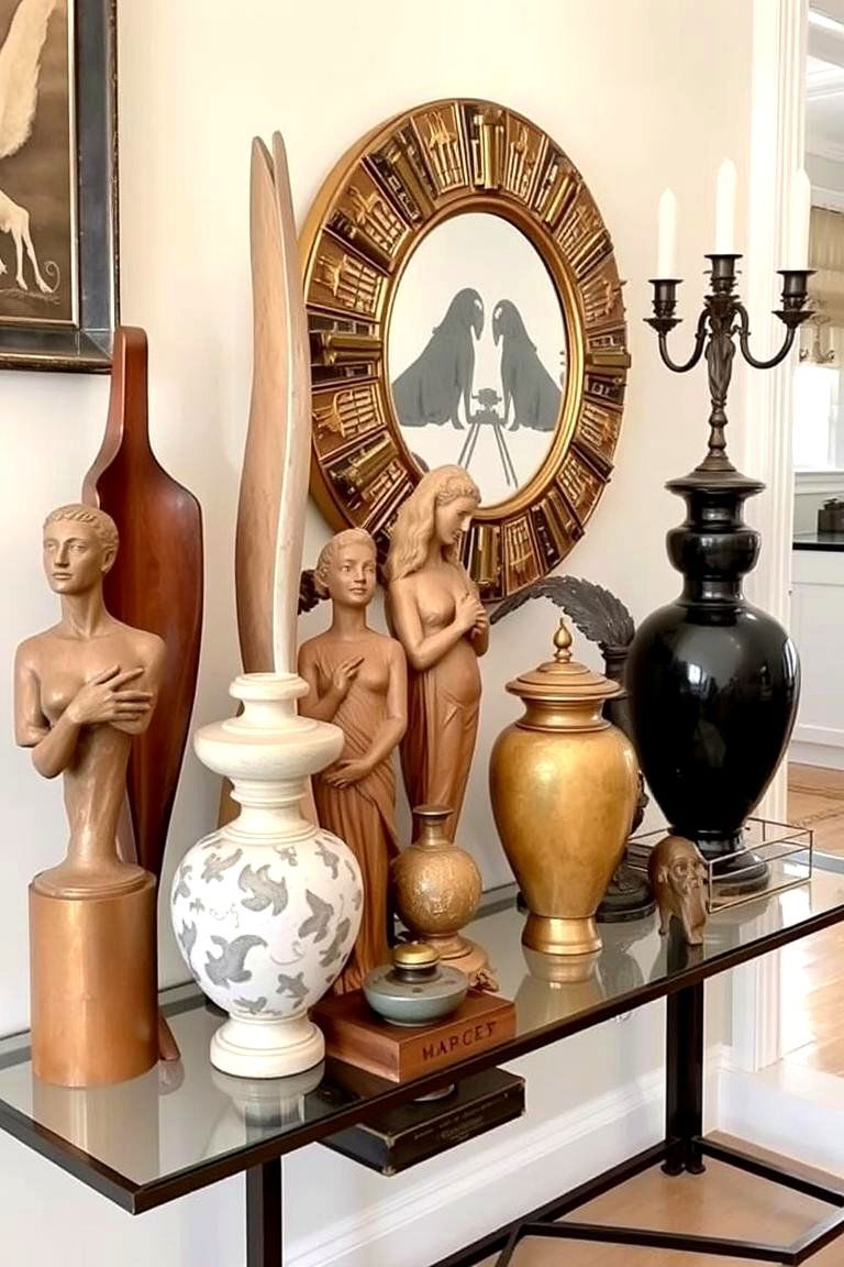 Mix Old and New for an Eclectic Feel - 24 Entry Table Decor Ideas