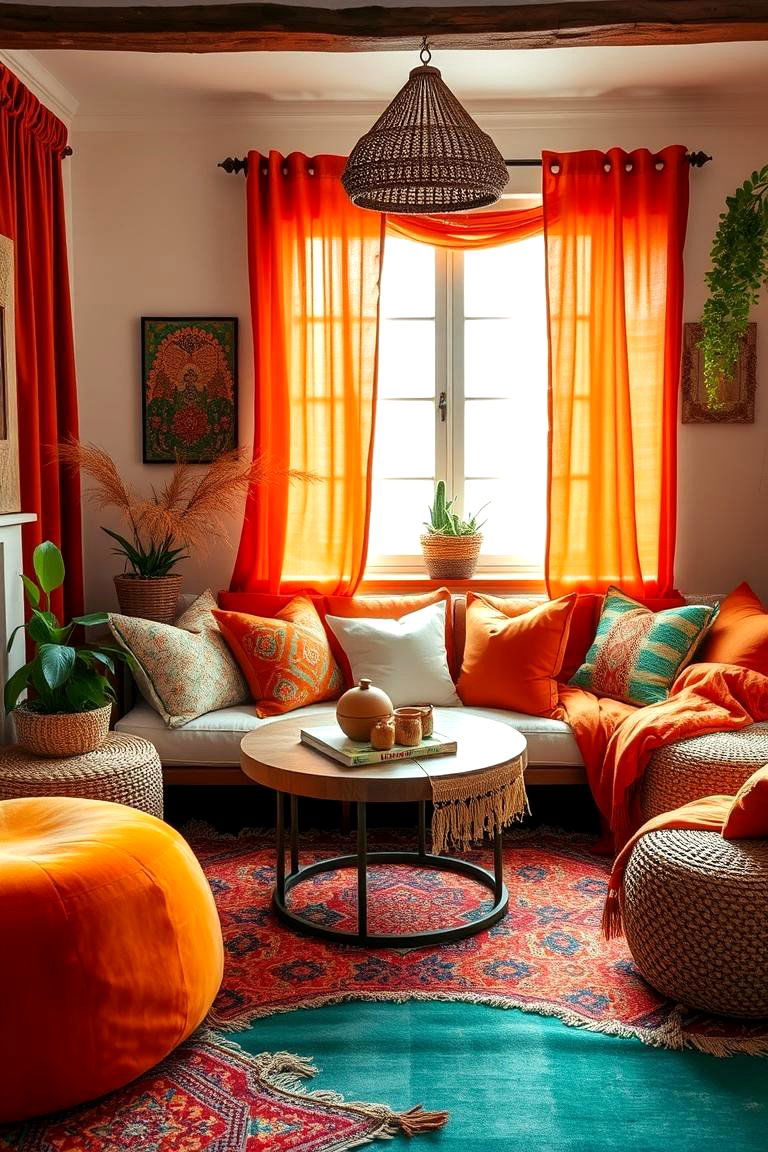 Mix and Match Boho Textures with Burnt Orange - 24 Boho Burnt Orange Bedroom Ideas