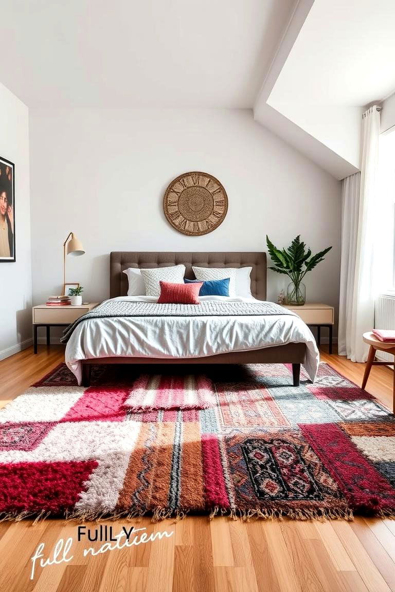 Mix and Match Rug Ensemble - 24 bedroom rug ideas
