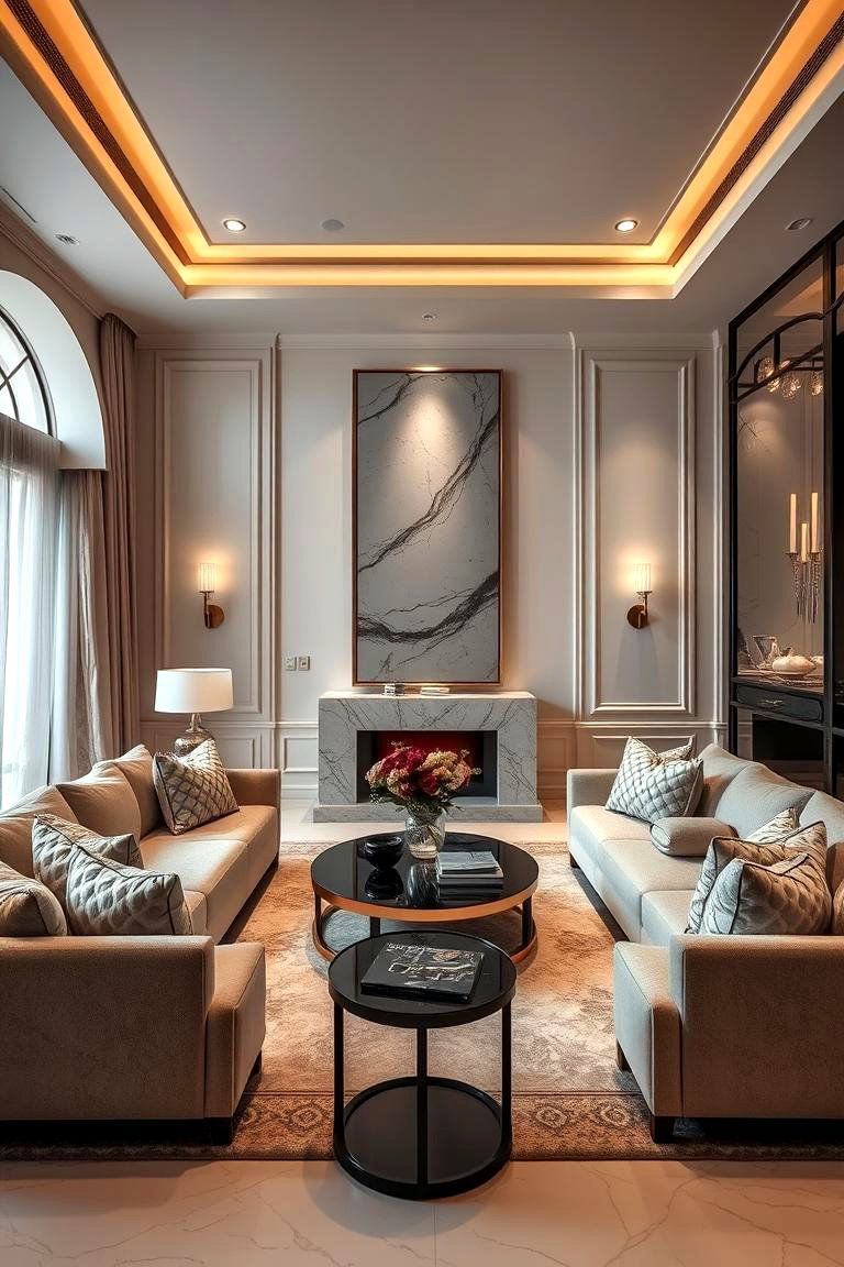 Mix of Luxury and Comfort - 24 Modern Living Room Ideas