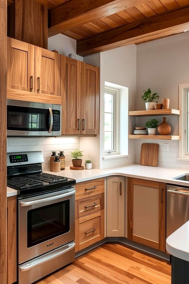 Mix of Modern and Rustic Elements - 24 Cozy Kitchen Ideas