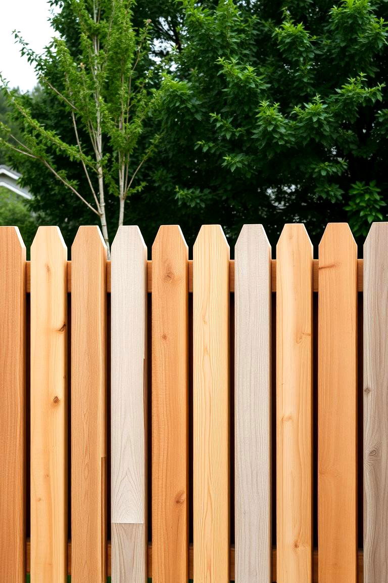 Mixed Height Cedar Fence - 24 Cedar Fence Ideas
