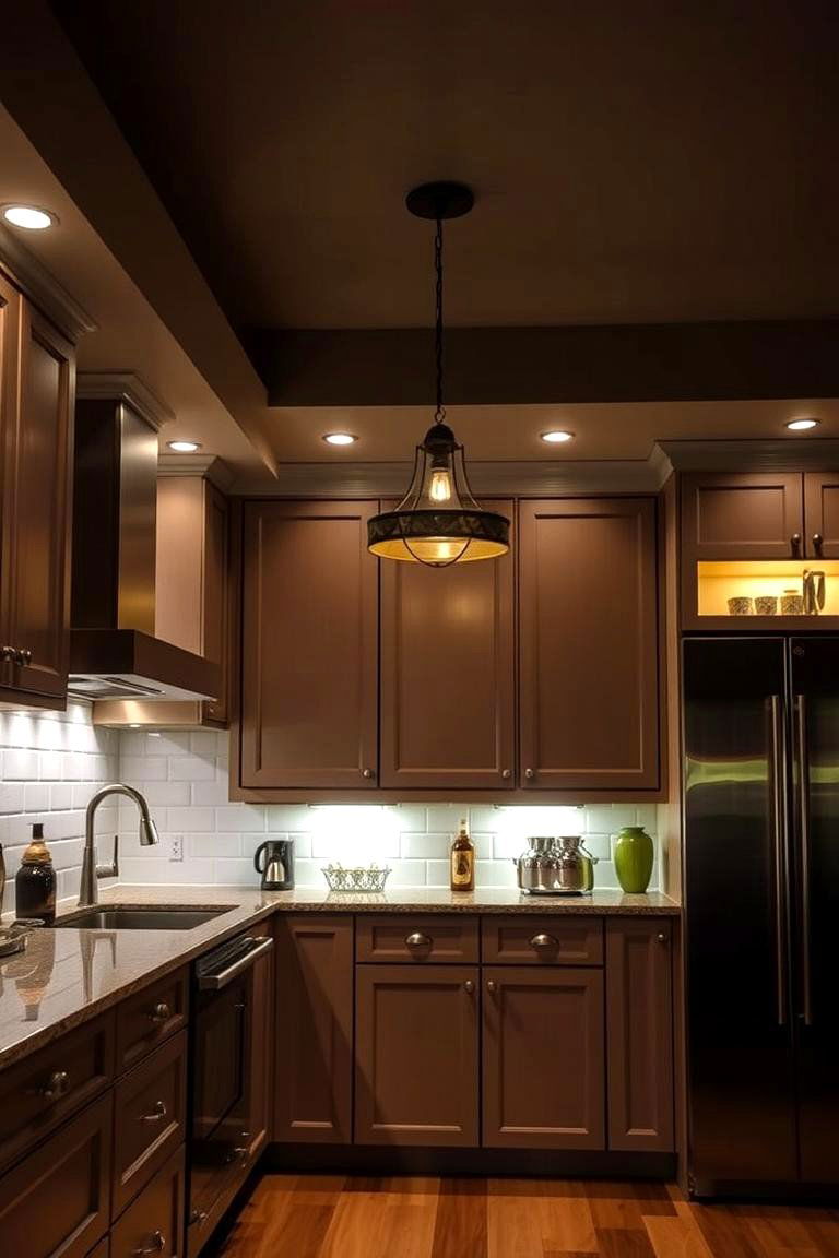 Mixed Lighting for Ambiance and Function - 24 Transitional Kitchen Ideas