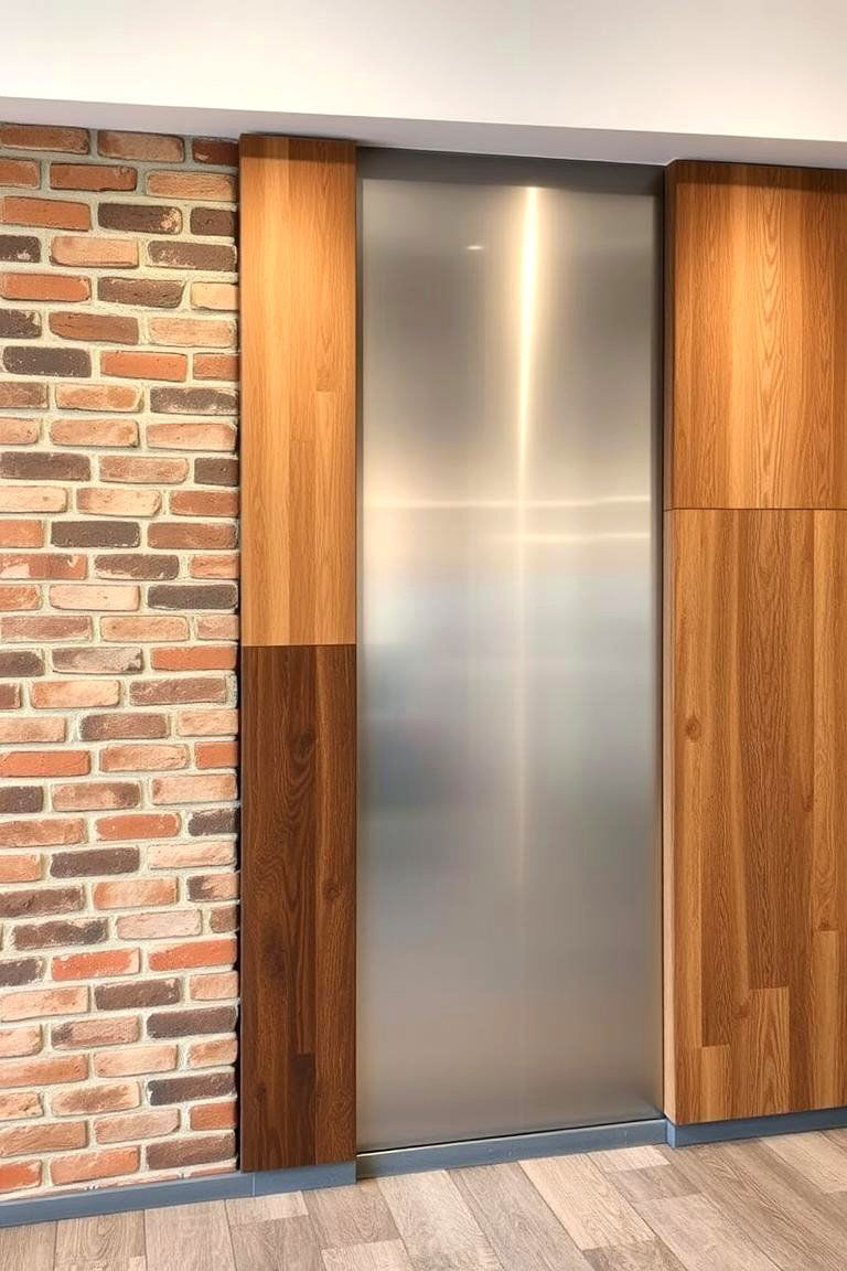 Mixed Material Masterpiece - 24 Brick Accent Wall Ideas