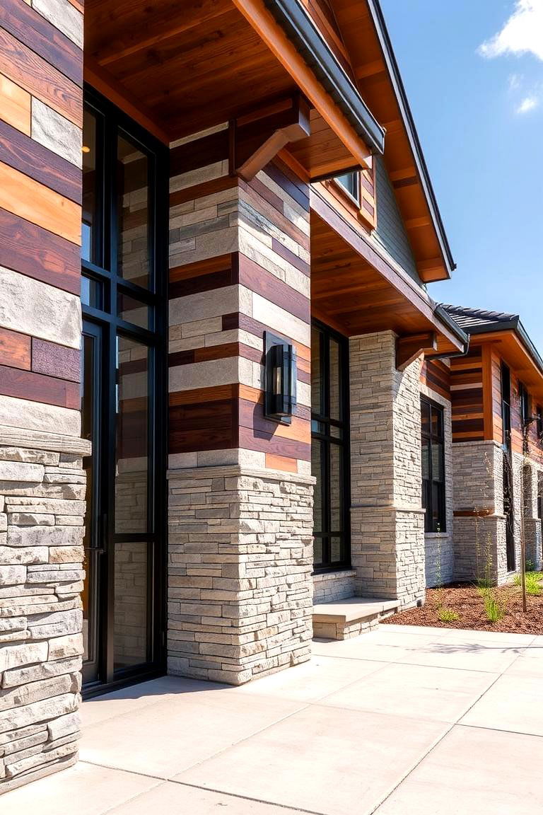 Mixed Material Mastery - 24 Exterior Wainscoting Ideas