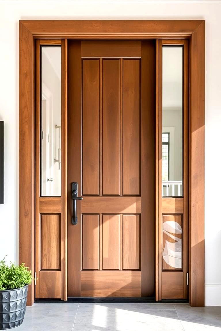 Mixed Material Modern Farmhouse - 24 Farmhouse Front Door Ideas