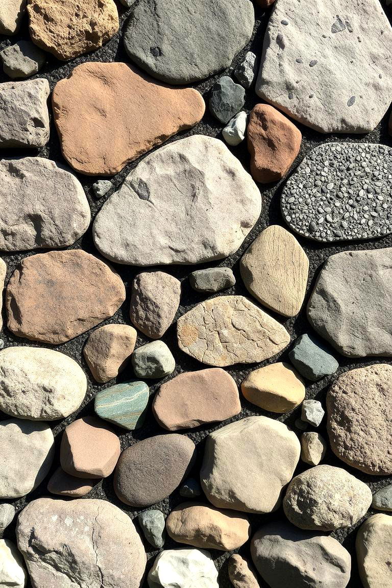 Mixed Material Stone Layout - 24 Stone Porch Ideas