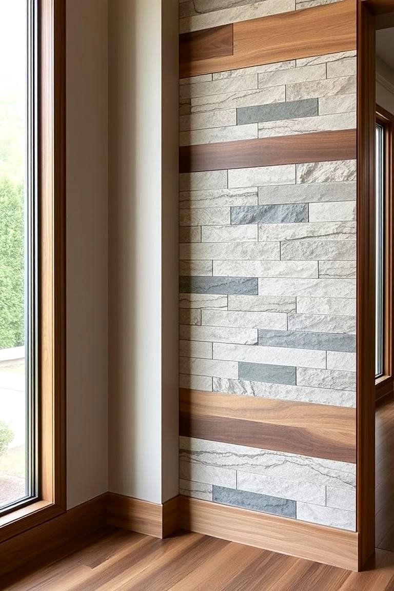 Mixed Material Wainscoting - 24 Living Room Wainscoting Ideas