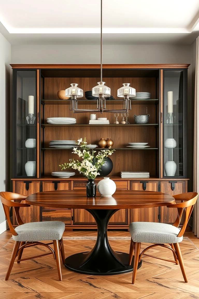 Mixed Materials Hutch - 24 Dining Room Hutch Ideas