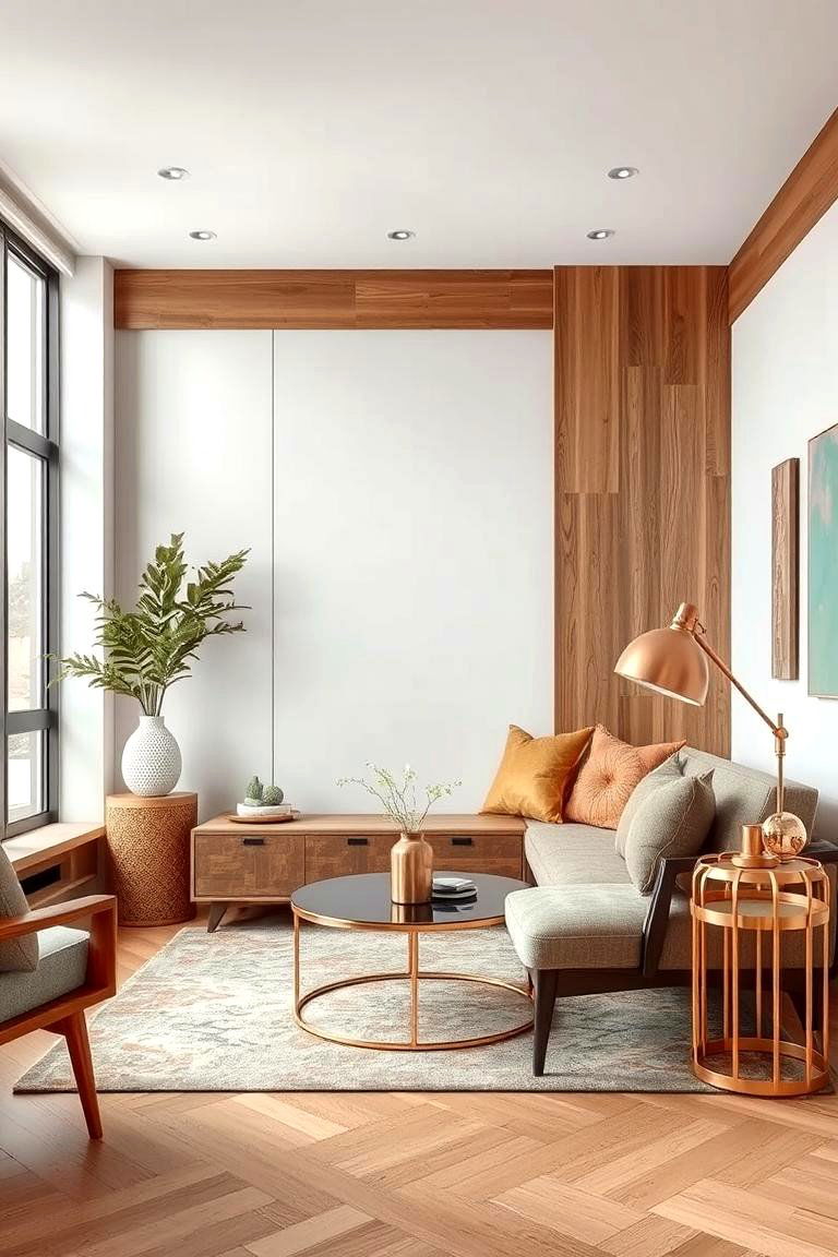 Mixed Materials with Rose Gold Finishes - 24 Rose Gold Bedroom Ideas