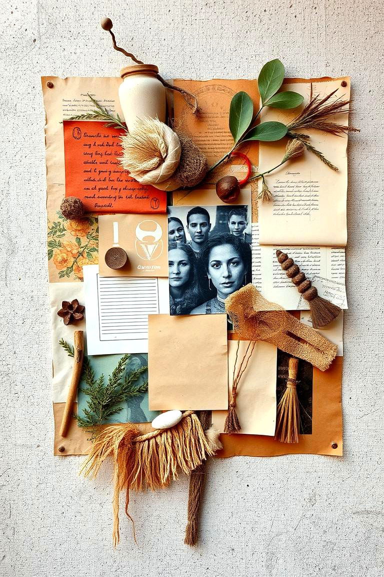 Mixed Media Wall Collages - 24 Boho Wall Decor Ideas