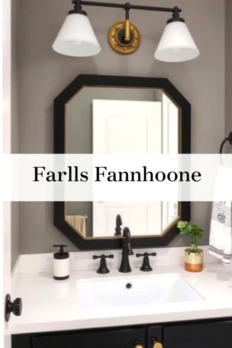 Mixed Metals - 24 Modern Farmhouse Bathroom Ideas