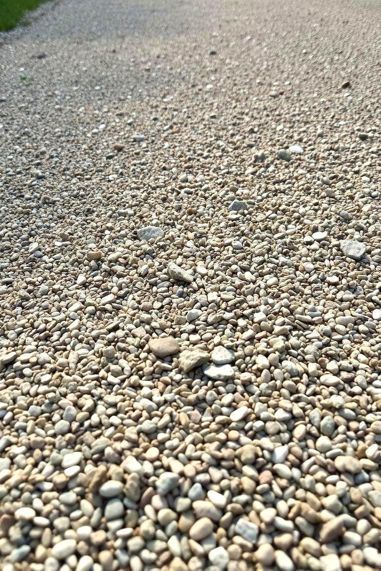Mixed Texture Gravel Driveway - 24 Gravel Driveway Ideas