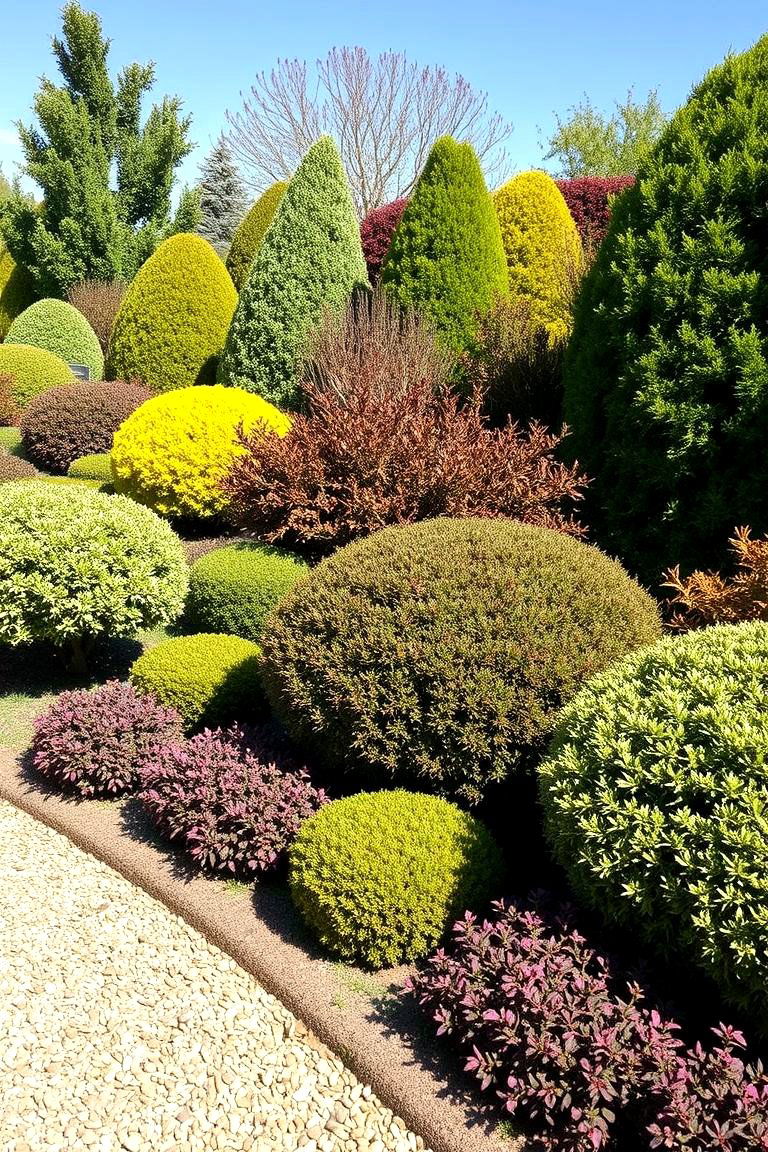 Mixed Texture Landscape - 24 Front Yard Boxwood Designs