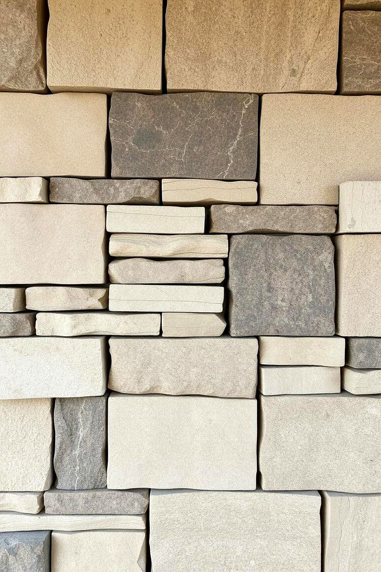 Mixed Texture Stone Walls - 24 Stone Bathroom Ideas