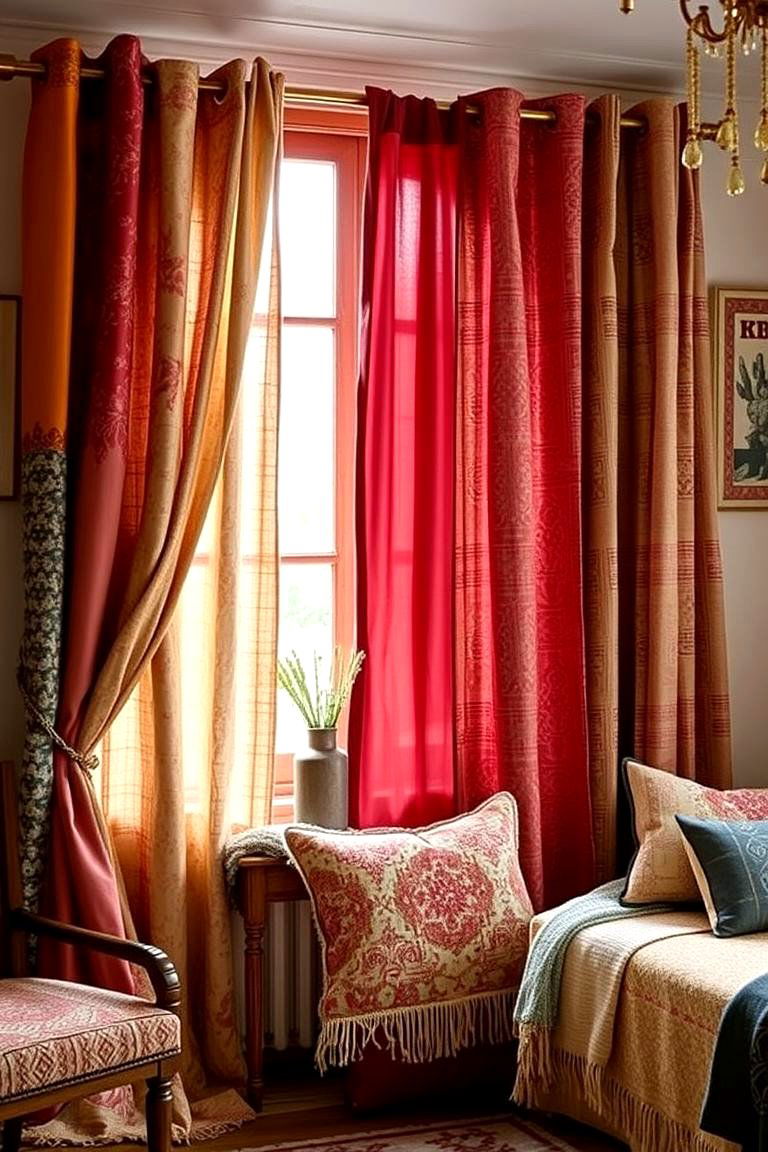 Mixed Textures Eclectic Boho Accents - 24 Boho Curtain Ideas