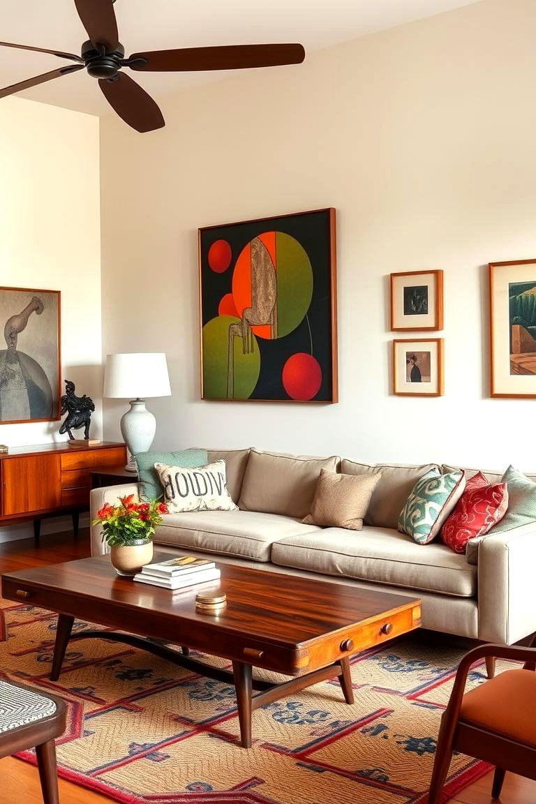Mixing Modern and Vintage Elements - 24 Eclectic Living Room Ideas