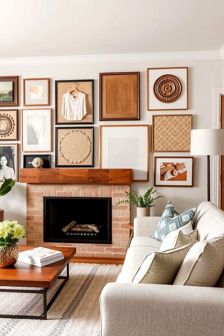 Mixing Textures with Art - 24 Gallery Wall Ideas