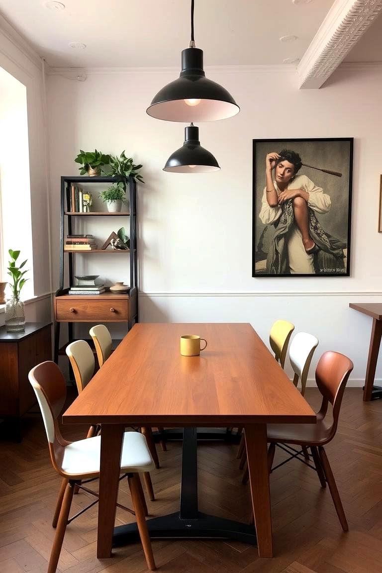 Mixing Vintage and Modern Elements - 24 70s Dining Room Design Ideas