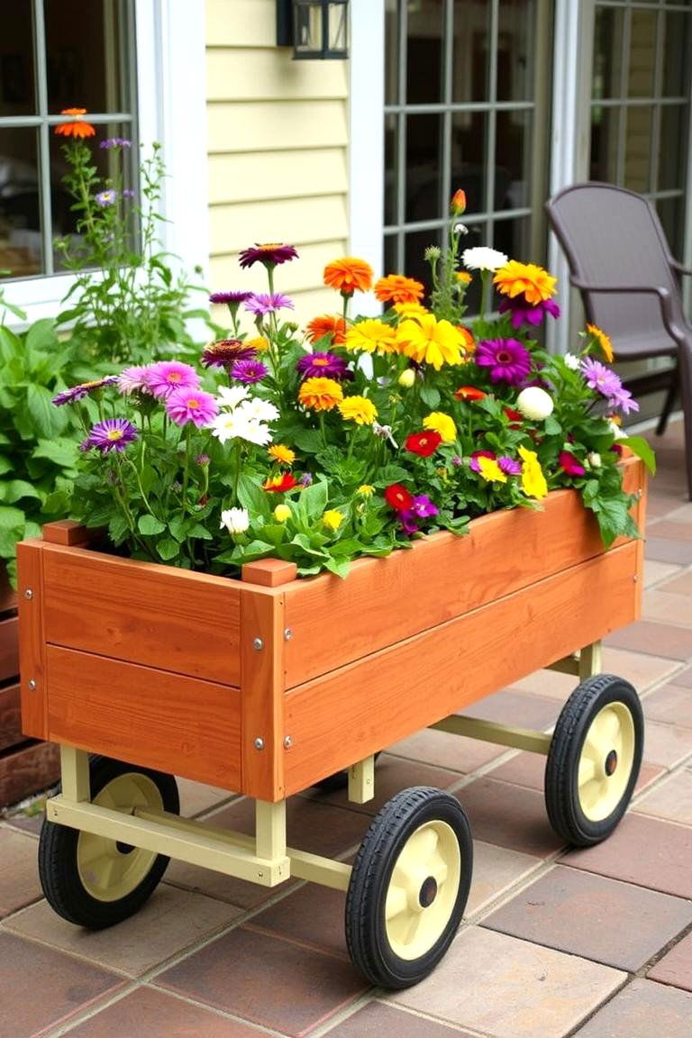 Mobile Raised Garden Bed on Wheels - 24 Raised Garden Bed Ideas