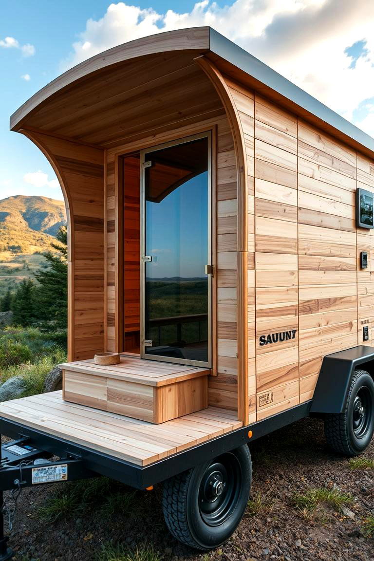 Mobile Sauna on Wheels - 24 Outdoor Sauna Ideas