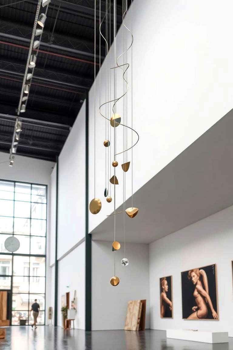 Mobile Sculptures and Hanging Art - 24 High Ceiling Tall Wall Decor Ideas