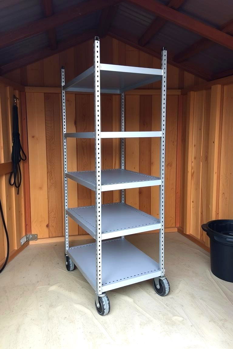 Mobile Shelving Units - 24 Shed Shelving Ideas