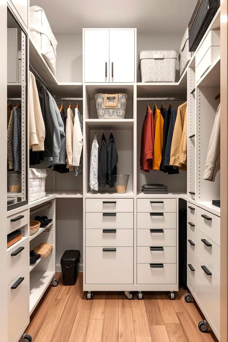 Mobile Storage Units - 24 Walk in Closet Ideas