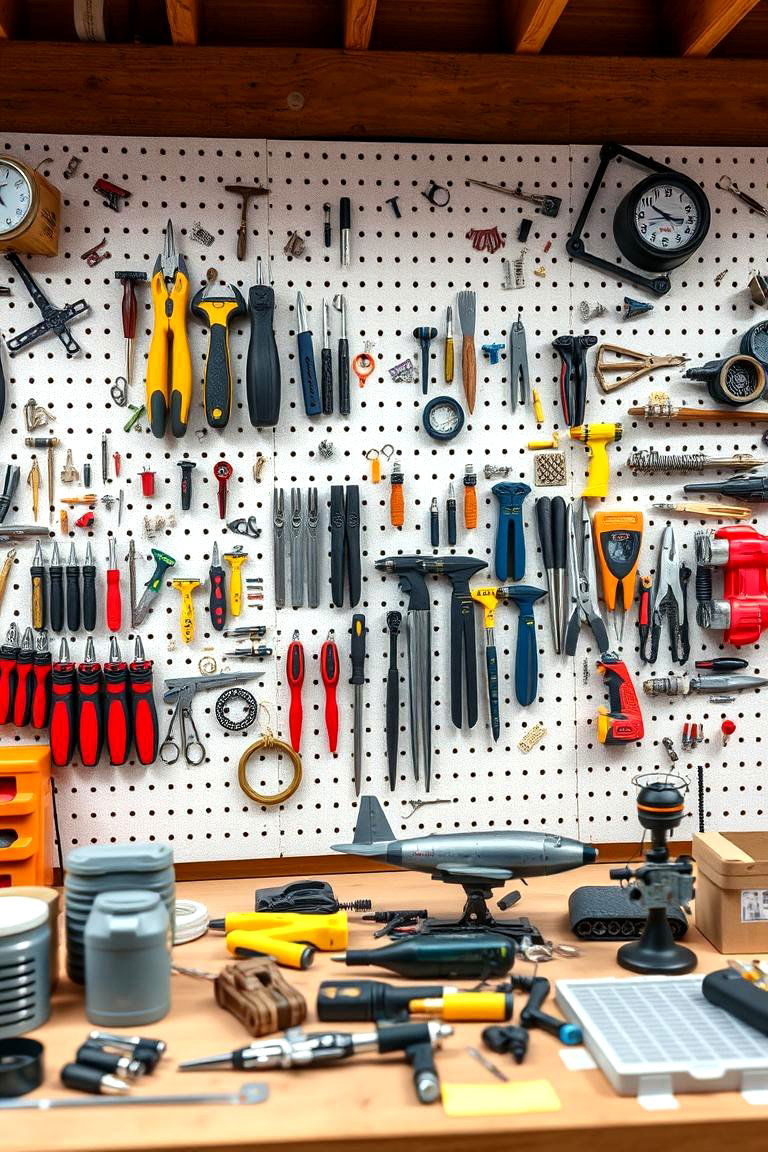 Model Building Station - 24 Pegboard Ideas