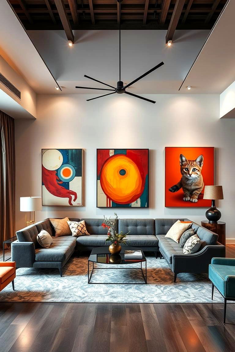 Modern Art Installations - 24 Colorful Living Room Ideas