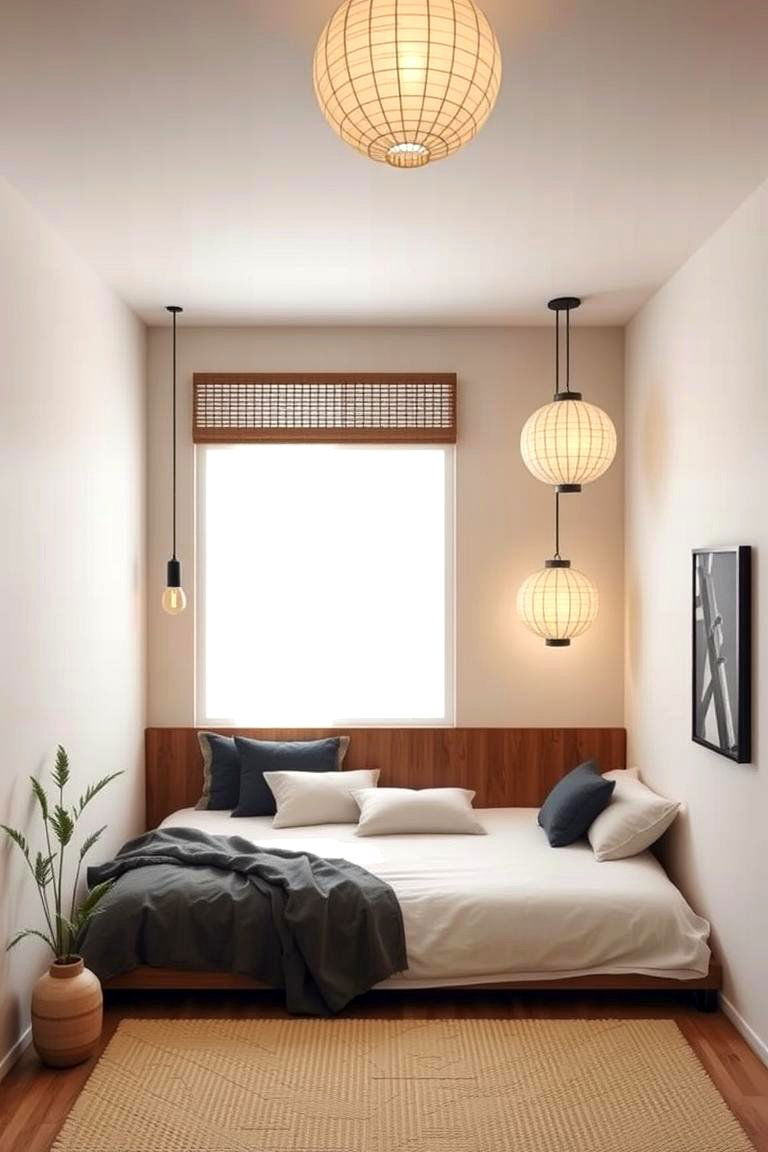 Modern Asian Inspired Bed Nook - 24 Bed Nook Ideas