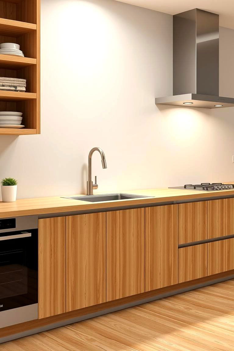 Modern Bamboo Countertop - 24 Wood Countertop Ideas