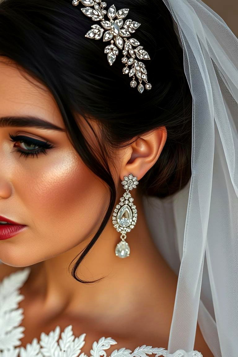 Modern Black Bridal Accessories - 24 Black-Themed Wedding Ideas