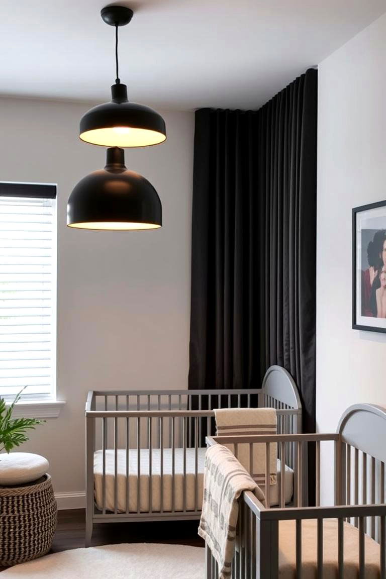 Modern Black Lighting Fixtures - 24 Black Nursery Ideas