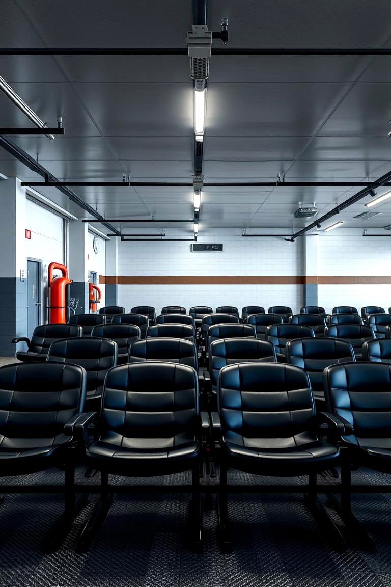 Modern Black Minimalist Seating - 24 Black Garage Ideas