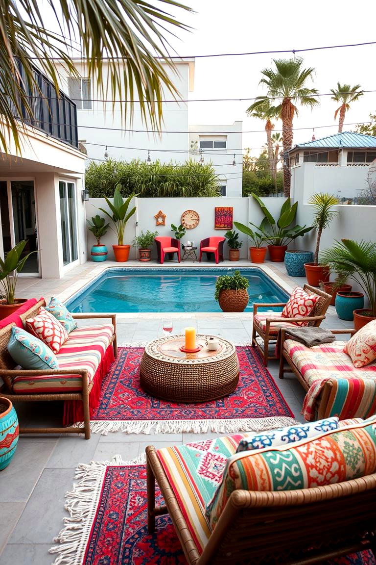 Modern Boho Vibes - 24 Pool Deck Ideas