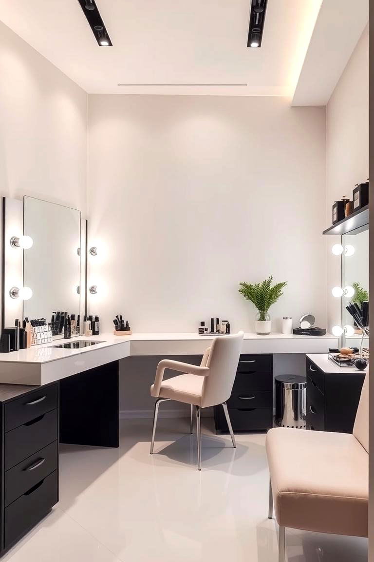 Modern Chic Ambiance - 24 Makeup Room Ideas