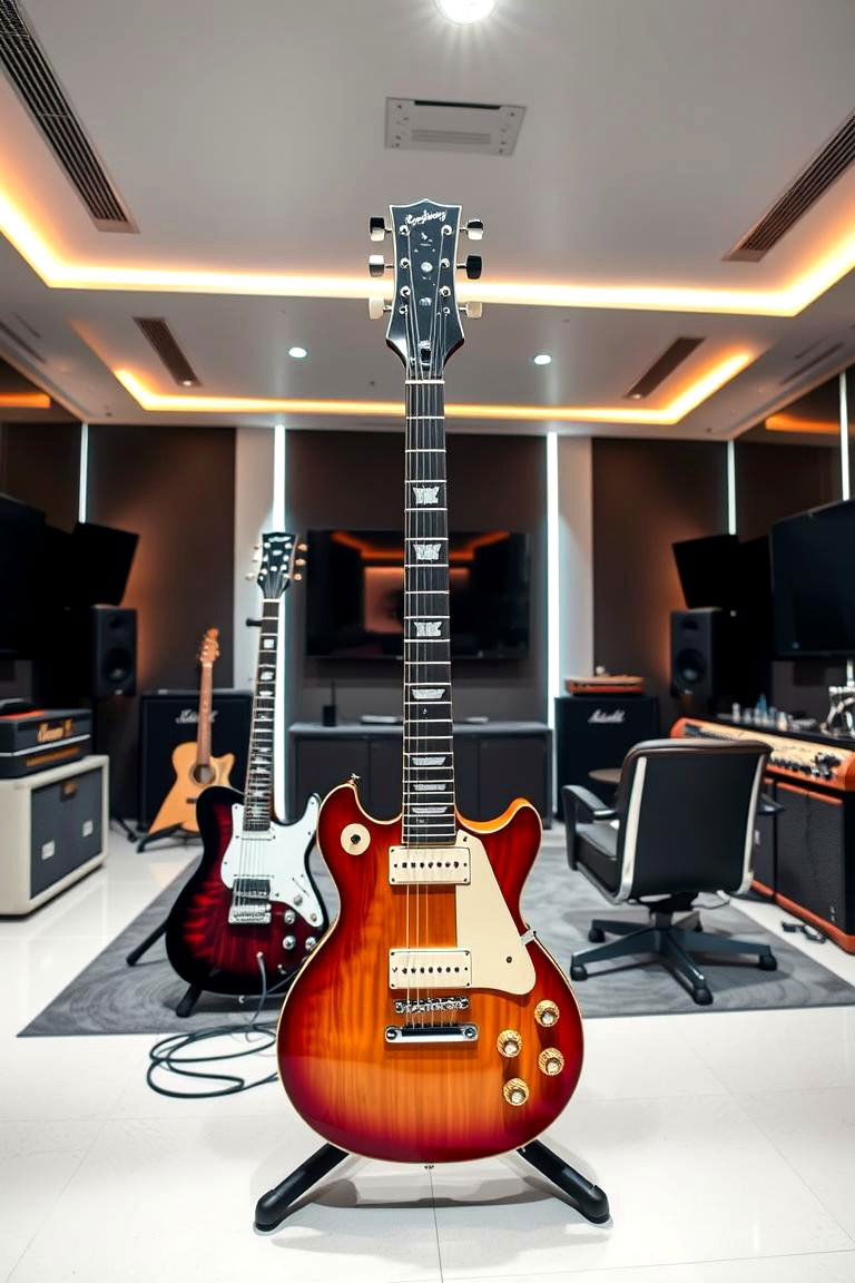 Modern Chic Soundspace - 24 Guitar Room Ideas