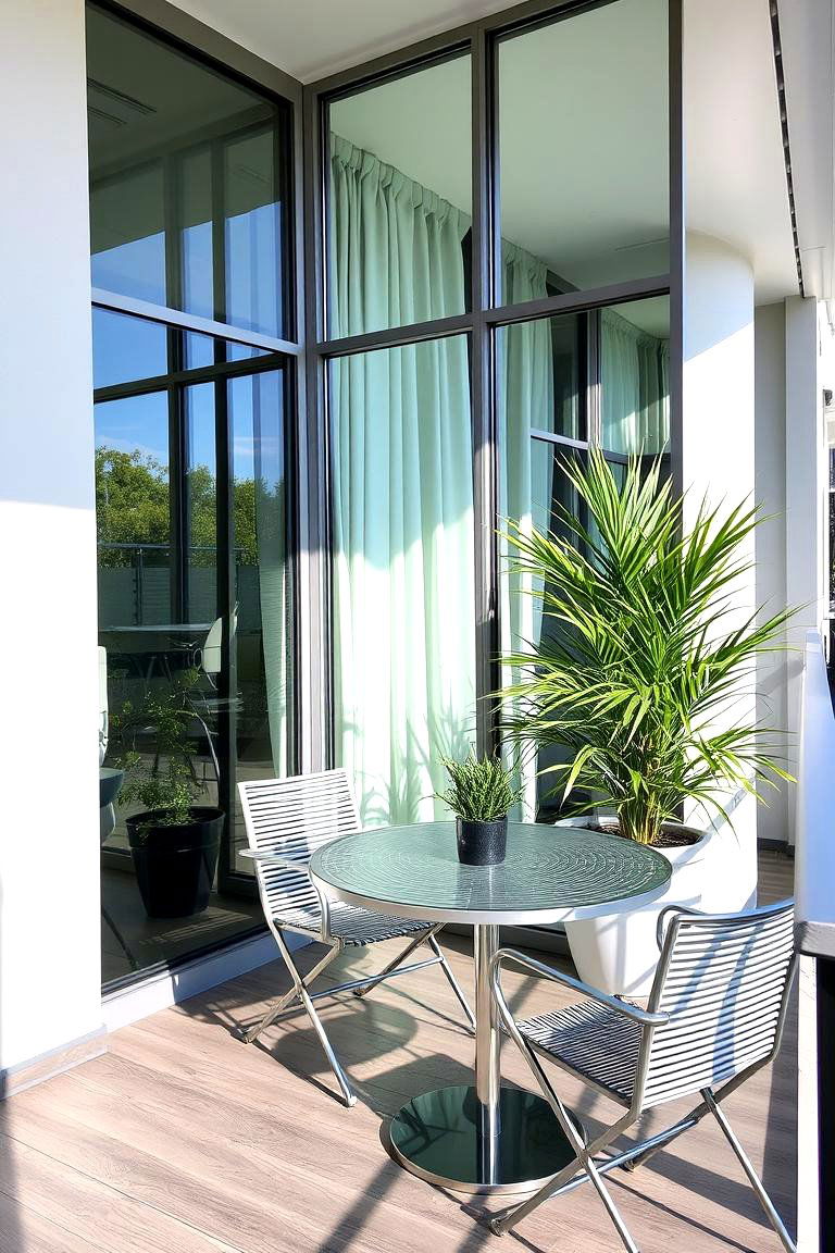 Modern Chic with Glass Panels - 24 Balcony Office Ideas
