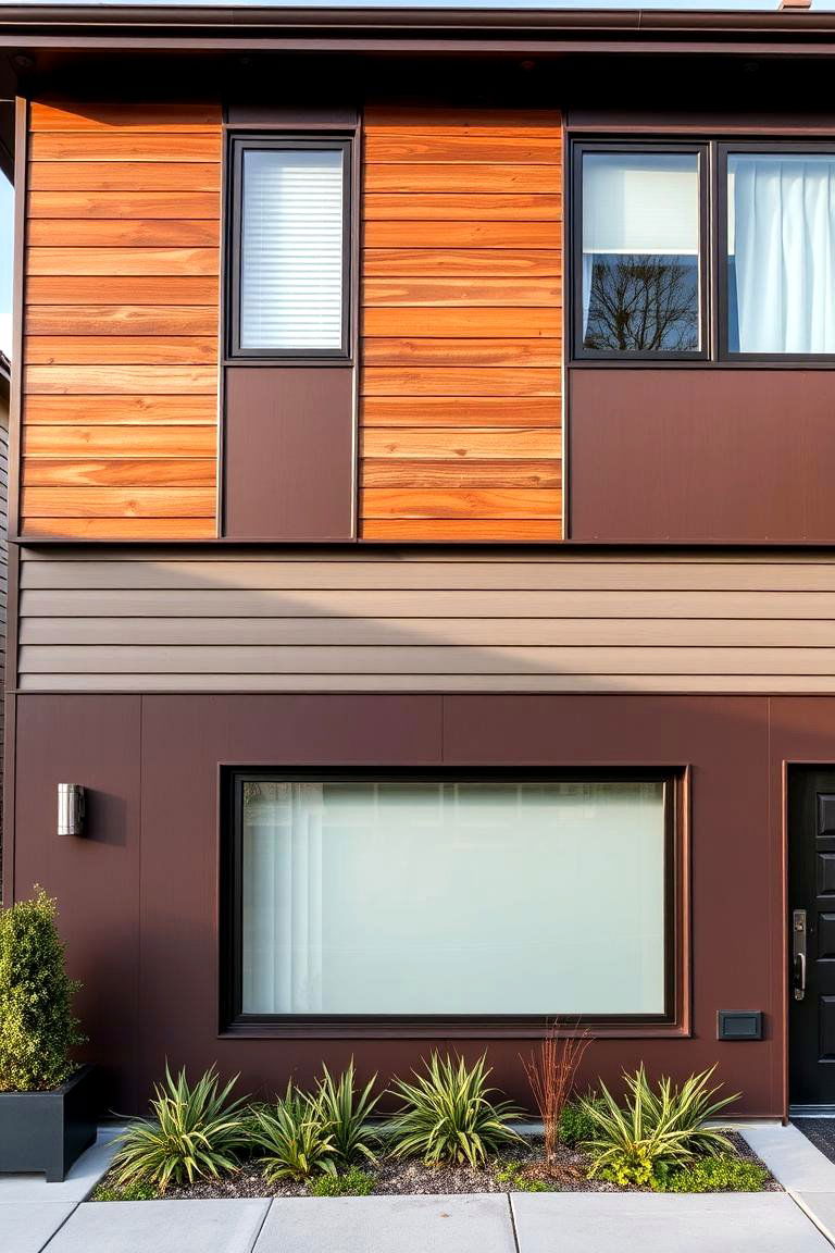 Modern Chocolate Brown Accents - 24 Chocolate Brown House Exterior Design Ideas