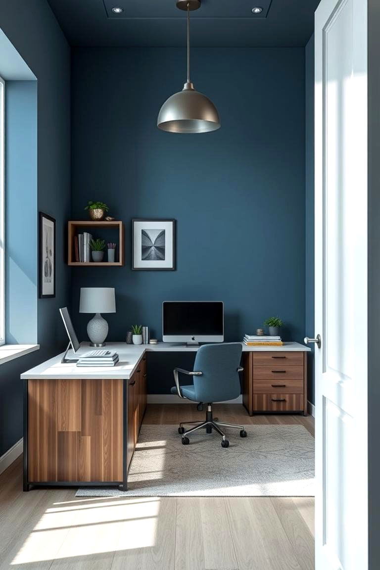 Modern Color Scheme Choices - 24 Small Office Ideas