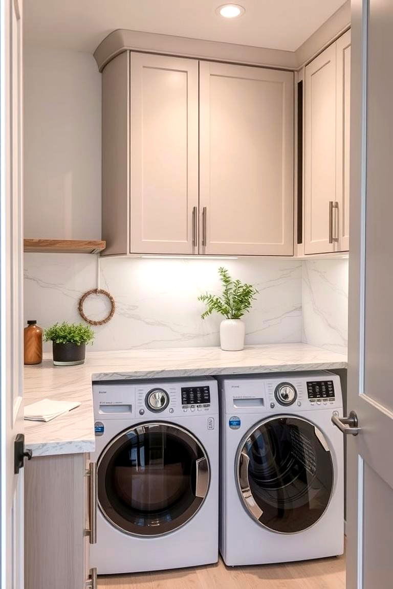 Modern Composite Countertops for Versatile Design - 24 Laundry Room Countertop Ideas