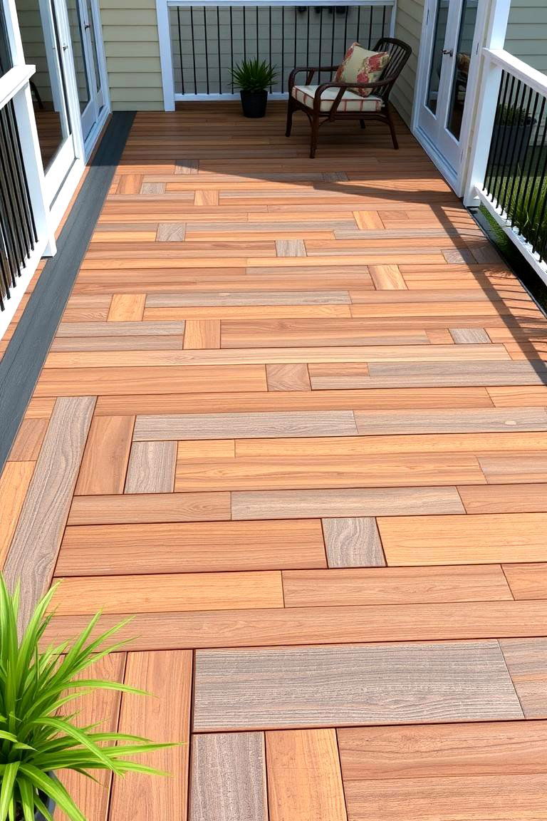 Modern Composite Ground Deck - 24 Ground Level Deck Ideas