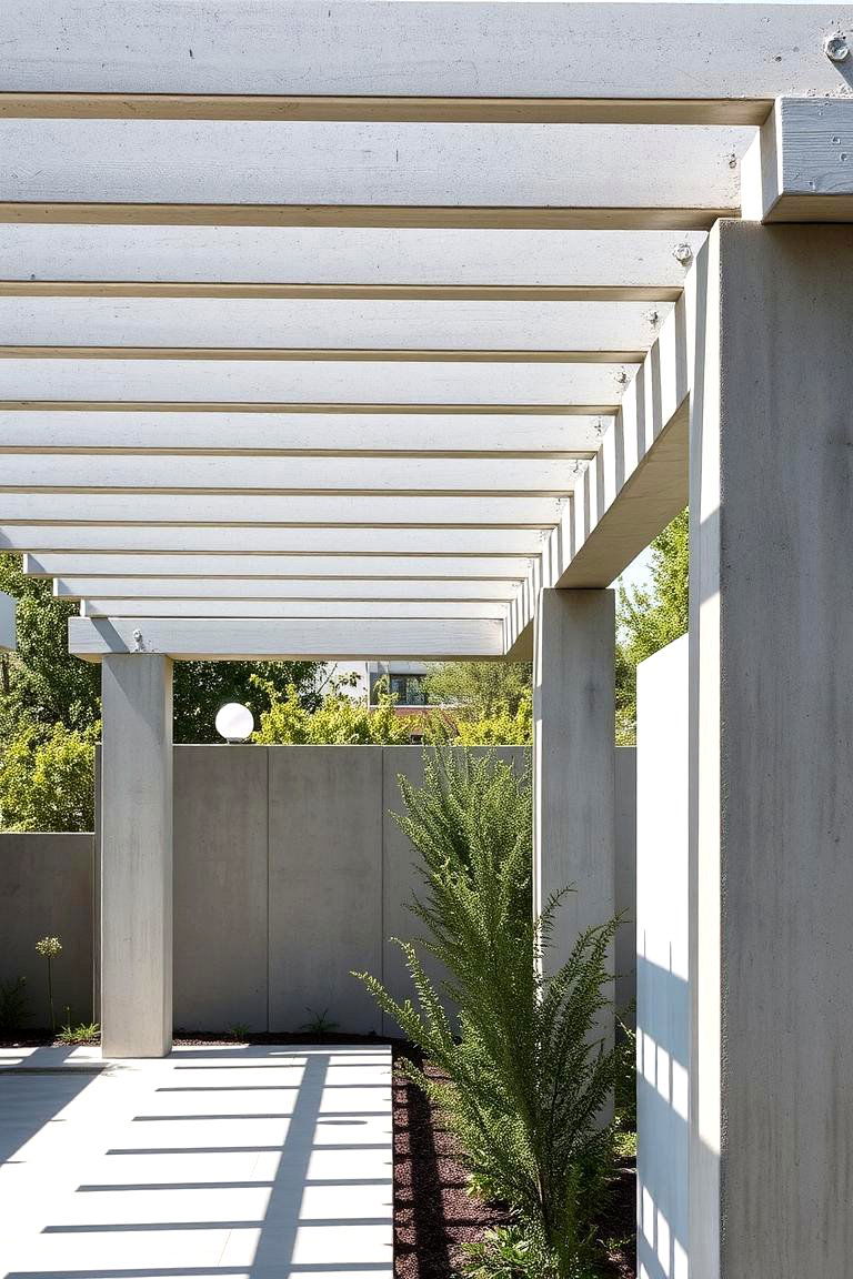 Modern Concrete Finishes - 24 Pergola Flooring Ideas