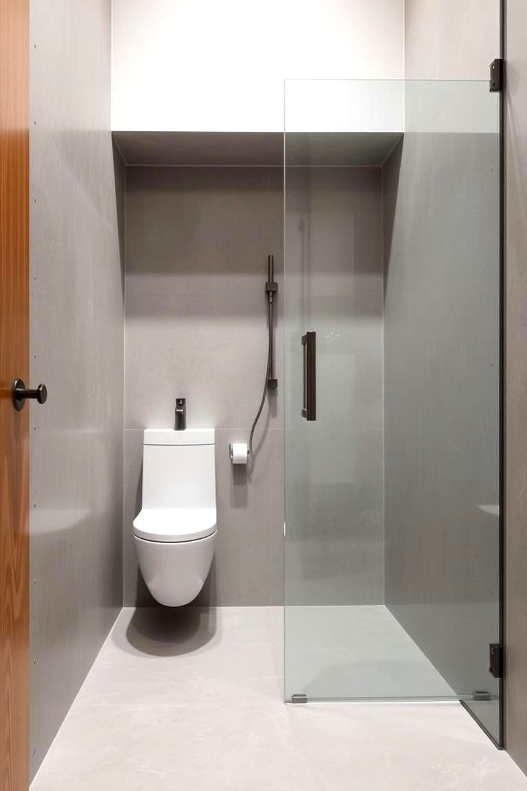 Modern Concrete Flooring - 24 Small Bathroom Flooring Ideas