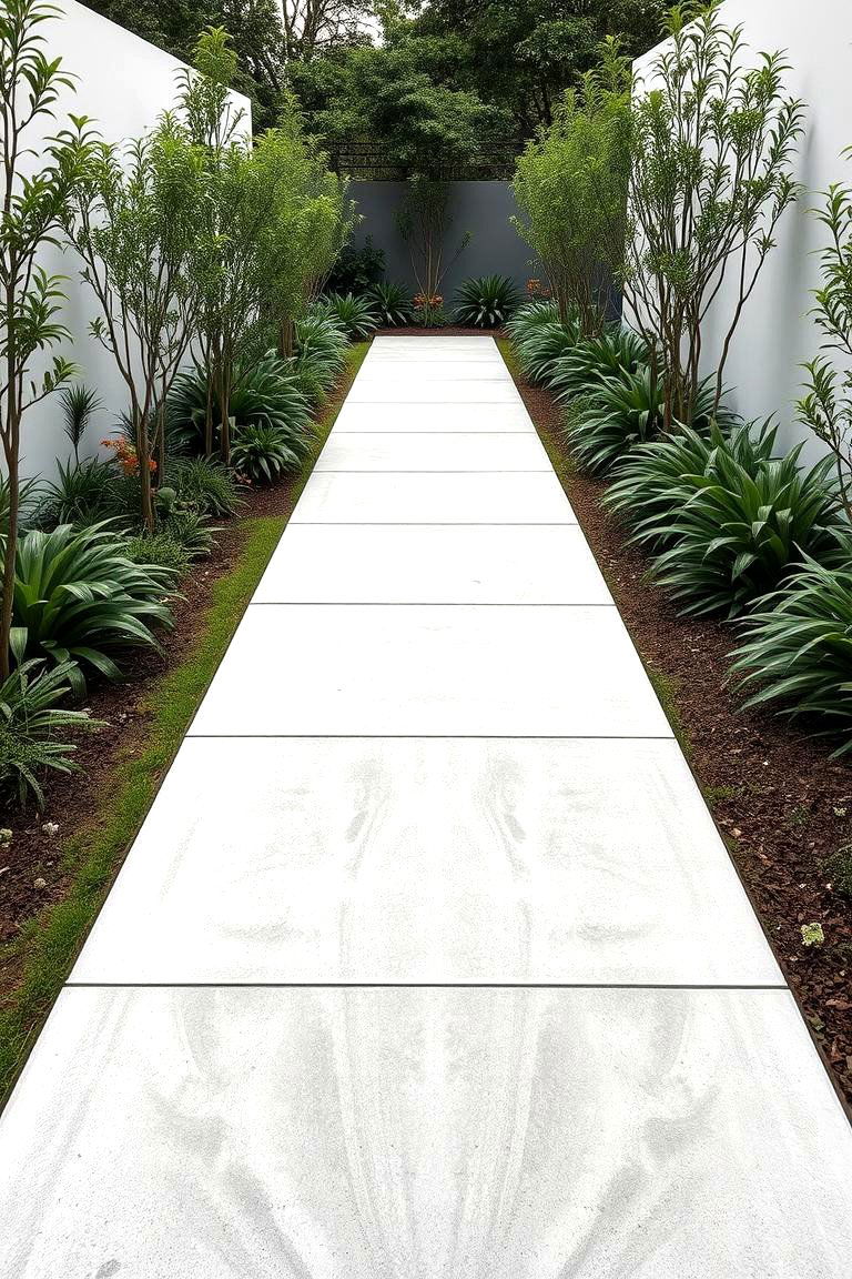 Modern Concrete Path - 24 Garden Path Ideas