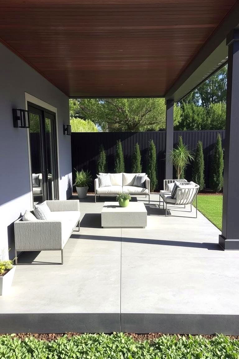 Modern Concrete Porch Deck - 24 Front Porch Deck Ideas