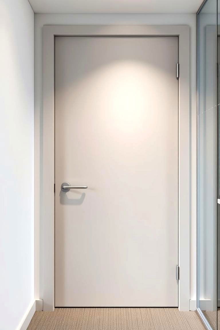 Modern Contemporary Flush Door - 24 Home Office Door Ideas