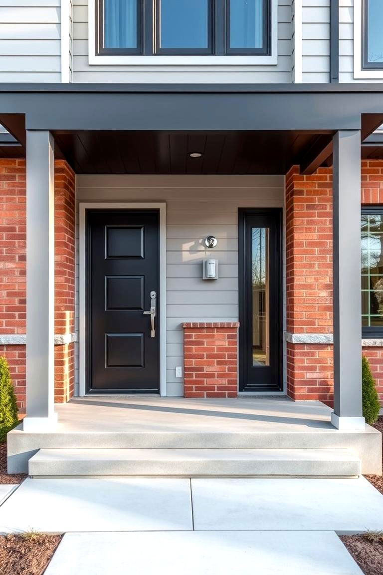 Modern Contrast Charm - 24 Vinyl Siding and Brick Combinations