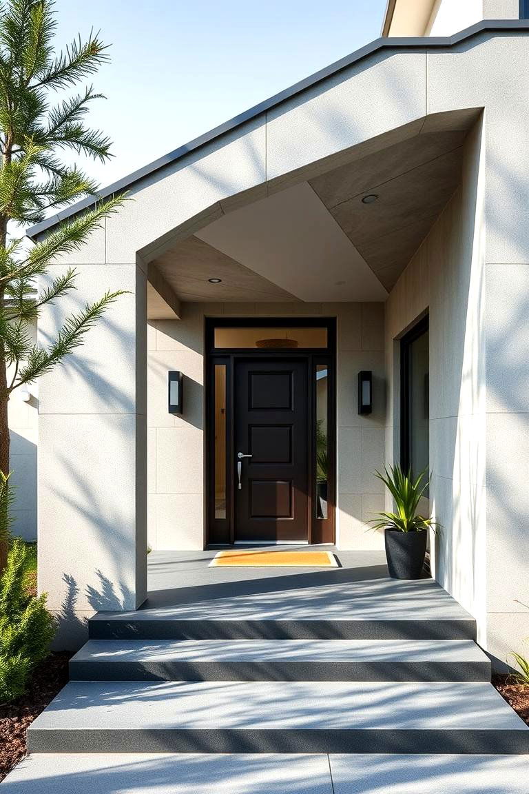 Modern Edge Concrete Designs - 24 Concrete Porch Ideas